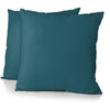 Set 2 federe - HOME LINGE PASSION - HP72088 - Microfibra 82 g - 63 x 63 cm - Blu anatra