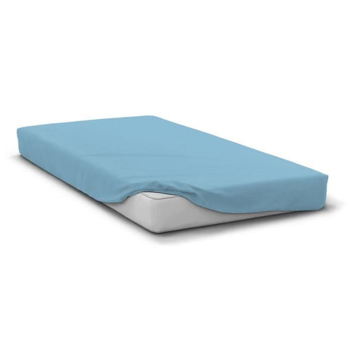 Lenzuolo con angoli - HOME LINGE PASSION - HP72122 - Microfibra 82 g - 160 x 200 cm - Tasca 30 cm - Azzurro cielo