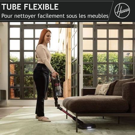 Aspirapolvere senza fili Hoover HF1 Plus con tubo flessibile HF1P10HX - Leggero e potente con modalità Turbo - Spazzola LED anti-torsione