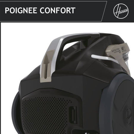 Aspirapolvere a bidone senza sacco - HOOVER - HP720PET - 850 W - 68 dBA - Cassetta 2 L - Speciale per parquet e animali
