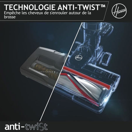 Scopa senza fili - HOOVER HF920H - 65 AW - 86 dBA - Schermo LED - Rosa / Grigio