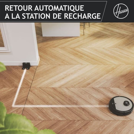 Robot Aspirapolvere Hoover HG510D Dry - WIFI - Navigazione Laser - Spazzola XL - Autonomia 90min - Potente - Ultra silenzioso 68 dBA