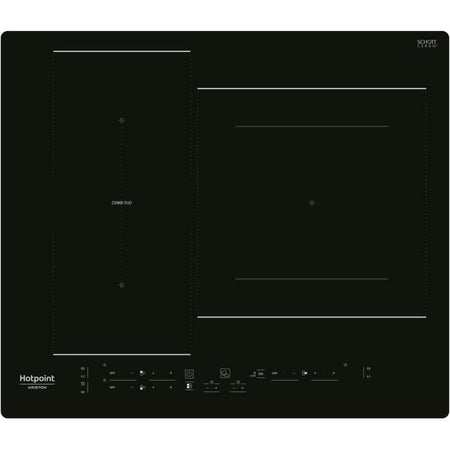 HOTPOINT HB2760BNE - Piano cottura a induzione - 3 zone - 7200W totali - L 59 cmX P 51 cm - Nero