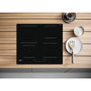 HOTPOINT - HQ5660SNE - Piano cottura a induzione - 4 fuochi - 7200W - L60 cm - Rivestimento in vetro nero