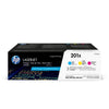 Pack HP 201X 3 Toner LaserJet originale ciano / magenta / giallo ad alta resa (CF253XM) per HP Color LaserJet Pro M252 / M274 / M277