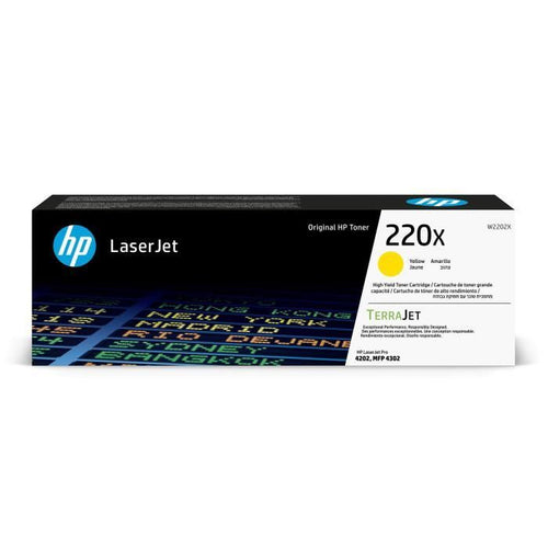 Cartuccia toner giallo ad alta capacità originale HP 220X (W2202X) per HP LaserJet Pro 4202/4302