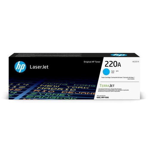 Cartuccia toner ciano originale HP 220A (W2201A) per HP LaserJet Pro 4202/4302