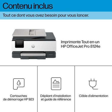 HP OfficeJet Pro 8124e - Stampante All-in-One - Getto d'inchiostro a colori con 3 mesi di Instant Ink incluso con HP+