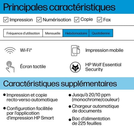 HP OfficeJet Pro 8124e - Stampante All-in-One - Getto d'inchiostro a colori con 3 mesi di Instant Ink incluso con HP+