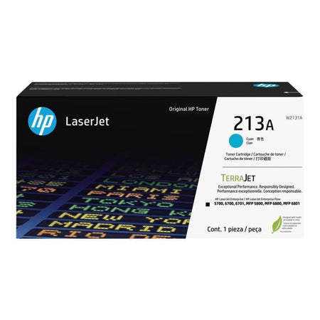 Cartuccia toner ciano originale HP 213A (W2131A) per HP LaserJet Enterprise 5700/6700/MFP 5800/6800/6801