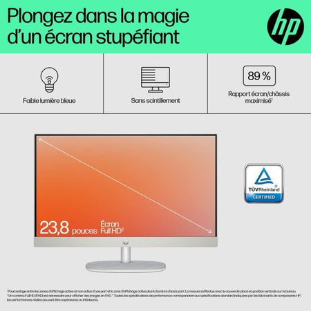 PC all-in-one HP 24-cr0069nf - 23,8 FHD - Core i3-N300 - 8 GB RAM - 512 GB storage - Windows 11 + tastiera e mouse cablati