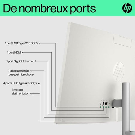 PC all-in-one HP 24-cr0069nf - 23,8 FHD - Core i3-N300 - 8 GB RAM - 512 GB storage - Windows 11 + tastiera e mouse cablati