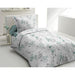 Set copripiumino 140x200 cm HOME LINGE PASSION POMPADOUR: Copripiumino + 1 federa - 100% Cotone 57 fili - Verde