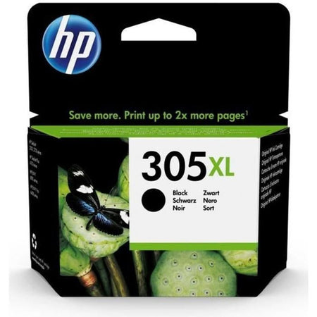 Cartuccia di inchiostro nero originale ad alta capacità HP 305XL per HP DeskJet 2300/2700 / Plus 4100, ENVY 6000 / Pro 6400 (3YM62AE)