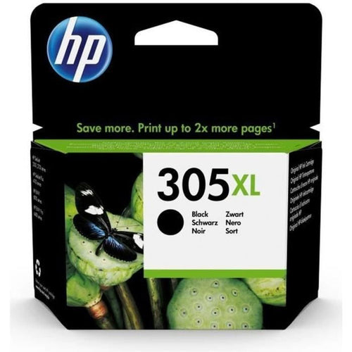 Cartuccia di inchiostro nero originale ad alta capacità HP 305XL per HP DeskJet 2300/2700 / Plus 4100, ENVY 6000 / Pro 6400 (3YM62AE)