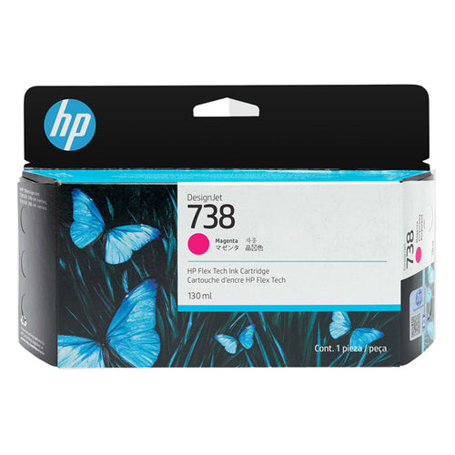 Hp Cartuccia Ink Designjet 738 Magenta -130Ml