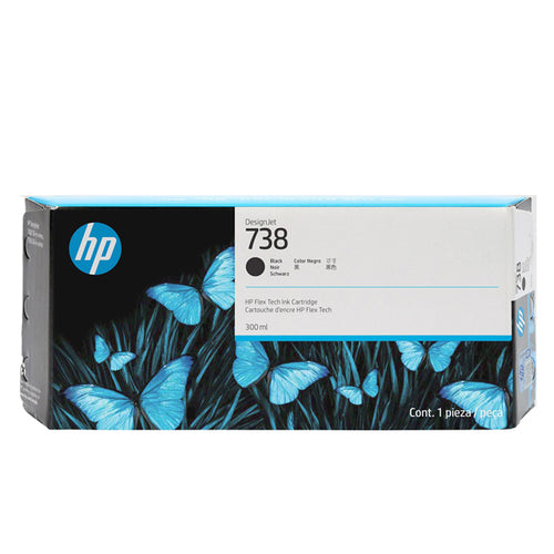 Hp Cartuccia Ink Designjet 738 Nero -300Ml