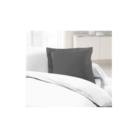 LOVELY HOME Set di 2 federe 100% cotone 63x63 cm - grigio scuro