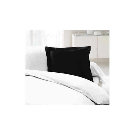 LOVELY HOME Set di 2 federe 100% cotone 63x63 cm - Nero