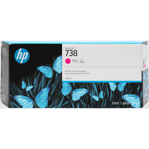 Hp Cartuccia Designjet Ink 738 Magenta -300 Ml