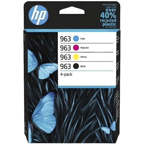 Confezione da 4 cartucce di inchiostro originali HP 963, nero / ciano / magenta / giallo (6ZC70AE) per stampanti HP OfficeJet Pro 9010/9020
