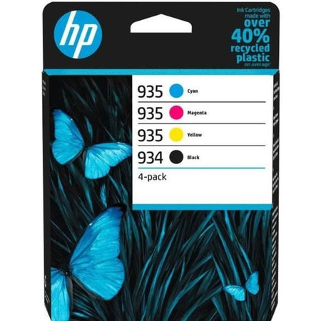 Confezione da 4 cartucce di inchiostro originali HP 934/935, nero / ciano / magenta / giallo (6ZC72AE) per stampanti HP OfficeJet Pro 6200