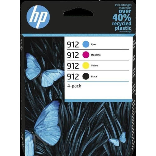 Confezione da 4 cartucce di inchiostro originali HP 912, nero / ciano / magenta / giallo (6ZC74AE) per HP OfficeJet / OfficeJet Pro 8010/8020