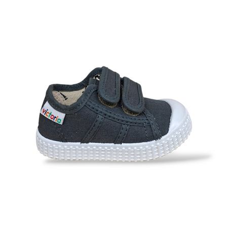 Sneakers bambino Victoria Basket Tiras Lona grigio tela velcro casual