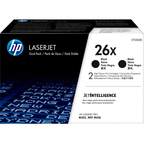 Confezione Da 2 Cartucce Toner Nero Alta Capacita' Hp26X