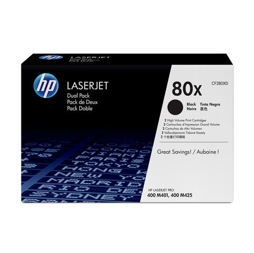 Scatola 2 Cartucce Di Stampa Nero Hp Laserjet Cf280X