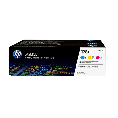 Scatola Multipack 3 Toner Colori Ciano/Mag/Giallo Hp Laserjet Nr.128A
