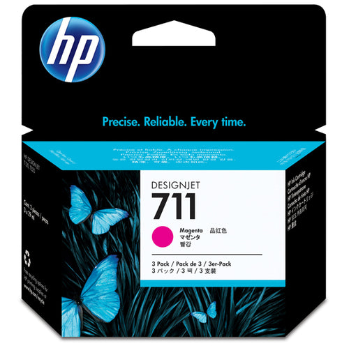 Scatola 3 Cartucce D'Inchiostro Hp 711Da 29 Ml Magenta