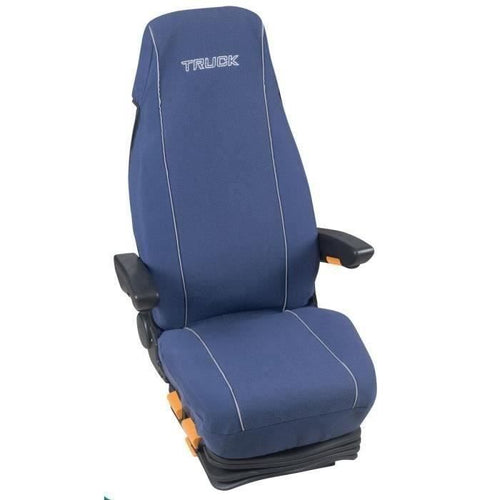 Fodera in cotone trapuntato con logo blu