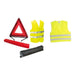 Pacchetto di sicurezza - HTC EQUIPEMENT - 1 triangolo di emergenza + 2 giubbotti di sicurezza per adulti XL