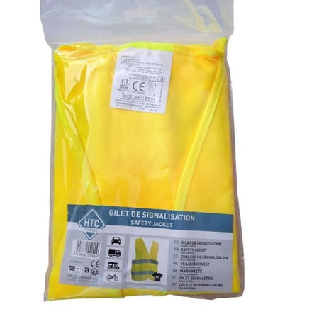 Pacchetto di sicurezza - HTC EQUIPEMENT - 1 disco luminoso di segnalazione a 15 LED + 5 giubbotti di sicurezza per adulti XL