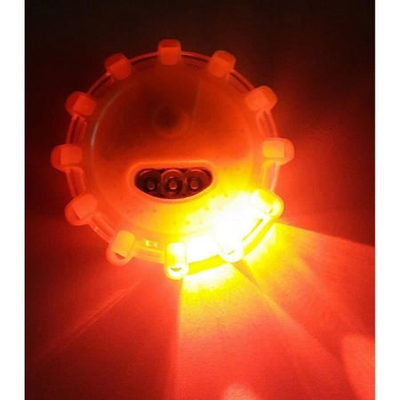Pacchetto di sicurezza - HTC EQUIPEMENT - 1 disco luminoso di segnalazione a 15 LED + 5 giubbotti di sicurezza per adulti XL