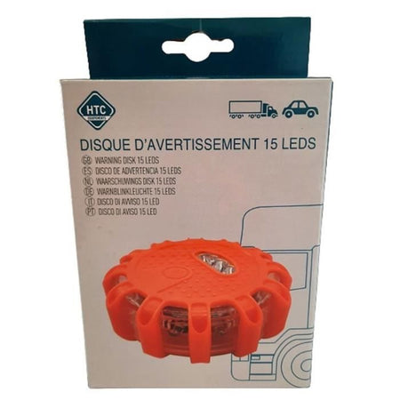 Pacchetto di sicurezza - HTC EQUIPEMENT - 1 disco luminoso di segnalazione a 15 LED + 5 giubbotti di sicurezza per adulti XL