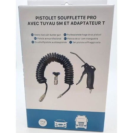 Pistola di soffiaggio - HTC EQUIPEMENT - Aria professionale - Tubo 5 M - 13 KG/cm2