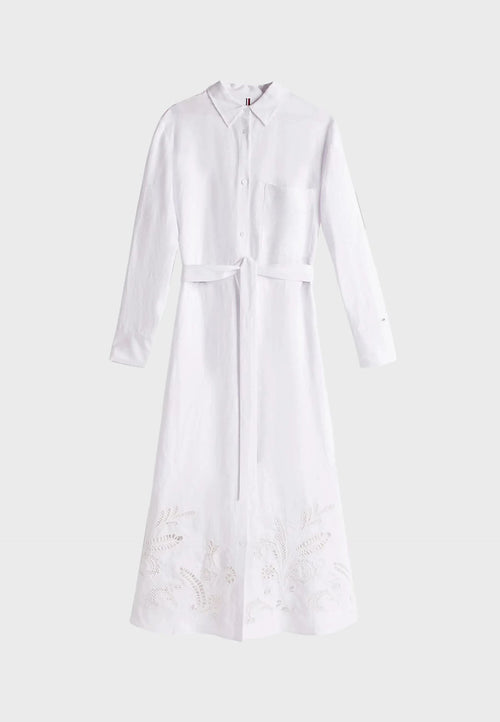 Tommy Hilfiger Abito BRODERIE ANGLAISE LI SHIRT DRESS da donna