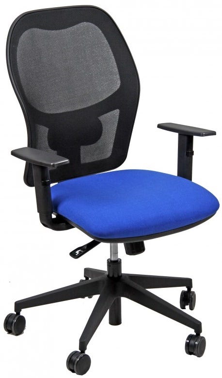 Poltrona ufficio ergonomica con elevazione a gas e braccioli