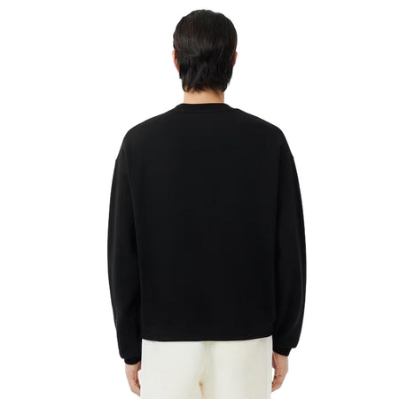 Lacoste felpe senza cappuccio uomo lacoste - sweatshirt - nero da uomo