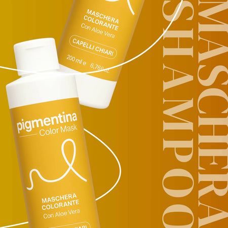 Pigmentina Maschera Riparatrice per Capelli Danneggiati 200ml | Trattamento Intensivo con Cheratina e Proteine per Riparazione Profonda e Colorazione Naturale