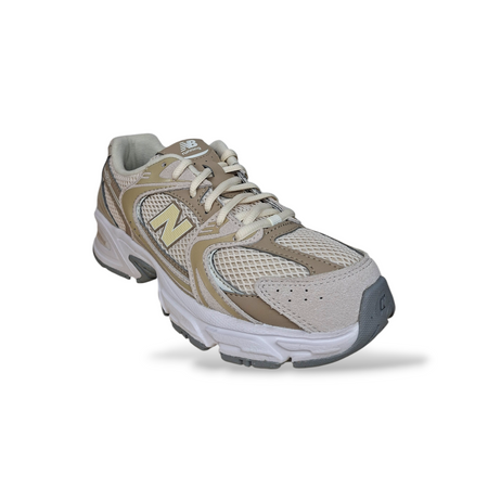 Sneakers bambino New Balance 530 beige bianche laccio