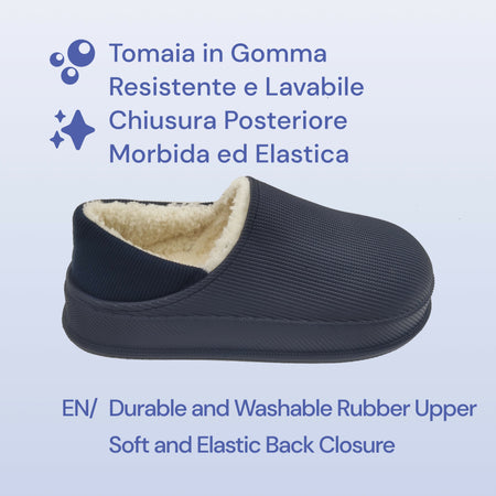 Amix Diamond Le Originali Dasoft Fantastiche Ciabatte Invernali Uomo e Donna, Pantofole Chiuse Con Peluche, Zoccoli con Pelliccia Interna, Memory Foam e Suola Antiscivolo, Sabot da Casa e Giardino