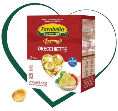 ORECCHIETTE I REGIONALI ASTUCCIO 250GR SENZA GLUTINE FARABELLA CON FARINA DI MAIS E DI RISO