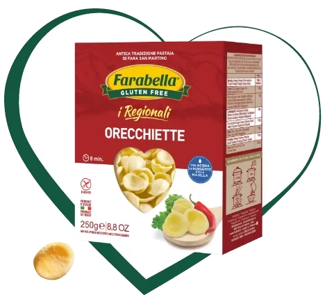 ORECCHIETTE I REGIONALI ASTUCCIO 250GR SENZA GLUTINE FARABELLA CON FARINA DI MAIS E DI RISO