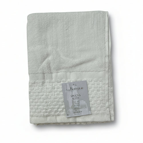Asciugamano Ospite Via Roma 60 Check in Spugna di Puro Cotone 420 gr/mq – Made in Italy