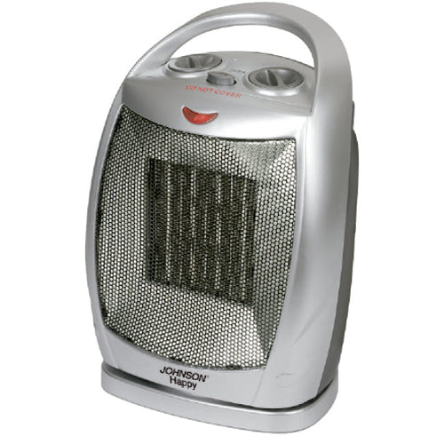 Happy Termoventilatore Ceramico Potenza 800-1500W Oscillazione Selezionabile 2 Elementi Riscaldanti Basso Consumo