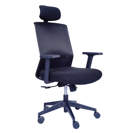 Sedia da ufficio ergonomica "Tallin" in tessuto traspirante con ruote