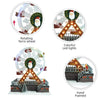 Giostra animata Ruota panoramica carillon con Led, decorazione da h 31 cm